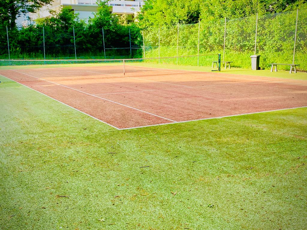 Tennisplatz direkt vor Ort Tennisplatz im Panoramic-Ferienpark in Sierksdorf an der Ostsee