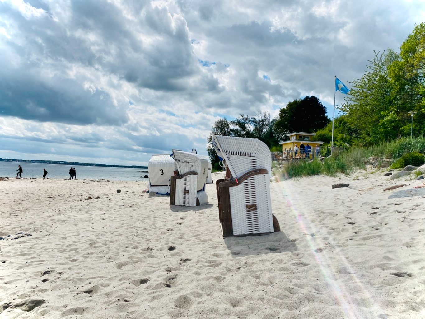 Strandurlaub in Sierksdorf Sandstrand mit Strandkörben an der Ostsee in Sierksdorf